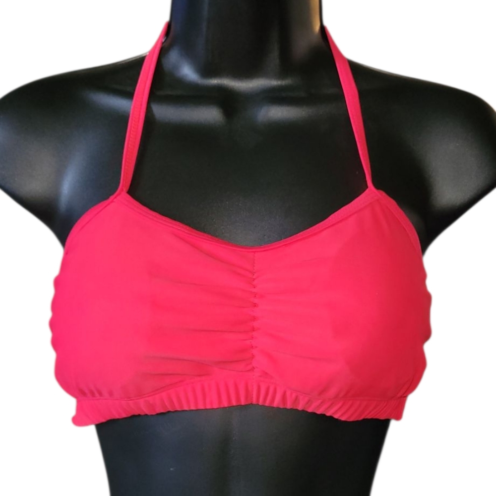 Unbranded pink/red halter tie string banduea style bikini top Size S